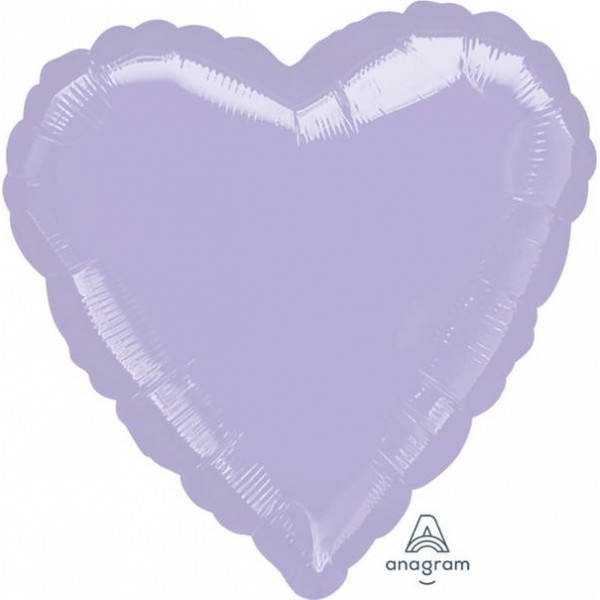 Heart Shape Balloons - Anagram 32 Inch Pastel Lilac Heart Foil Balloon