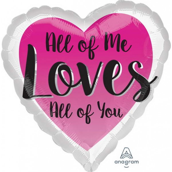 Love & Affection - Anagram 17 Inch All Of Me Loves All Of You Foil Balloon