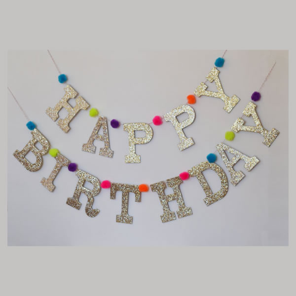 Banner - Mytex Happy Birthday Shinning Silver With Dots Banner