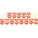 Mytex Happy Birthday Polka Dots Red Banner
