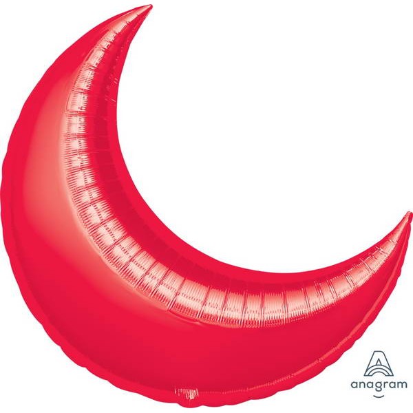Decorator & Themed - Anagram 26 Inch Red Crescent SuperShape Balloon