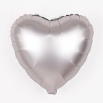 Mytex 30 Inch Heart Shape Plain Silver Foil Balloon