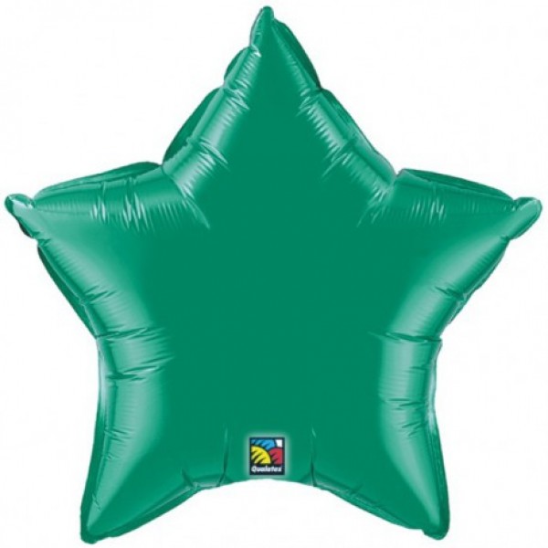 Stars Shape Balloons - Qualatex 36 Inch Star Emerald Green