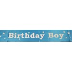 Birthday Boy Blue Satin Sash