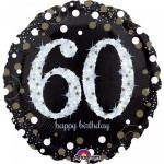 Anagram Age 60 Sparkling Gold 18" Inch Birthday Balloon