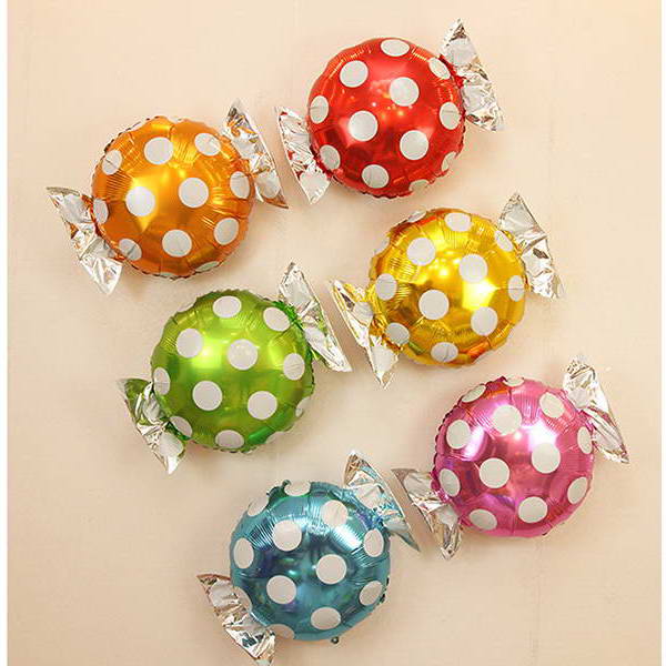 Decorator & Themed - Mytex 22 Inch Polka Dots Candy Foil Balloons ~ 5pcs