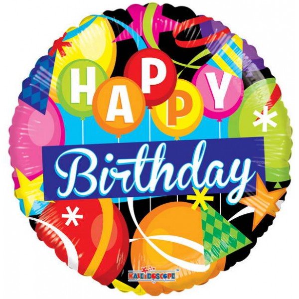 Birthday Balloons - Conver USA 18 Inch PR Birthday Motifs Gellibean Balloon