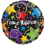 Conver USA 18 Inch PR Congratulations Black Balloon