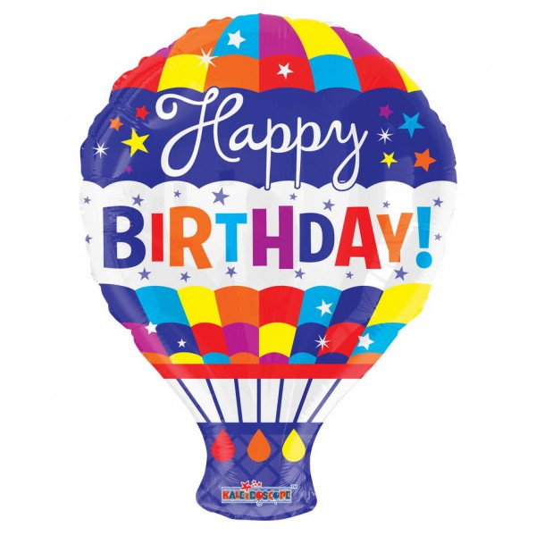 Birthday Balloons - Conver USA 18 Inch Birthday Hot Air Balloon