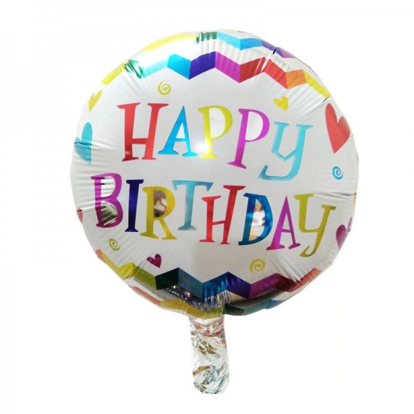 Birthday Balloons - Mytex 17 Inch Birthday Colorful Words Balloon ~ 2pcs