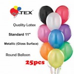 Mytex 11 inch Metallic Round Balloons ~ 25pcs
