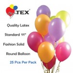 Mytex 11" inch Fashion Round Balloons ~ 25pcs