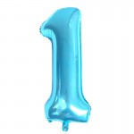 Mytex 40 Inch Jumbo Number 1 Pastel Blue Balloon