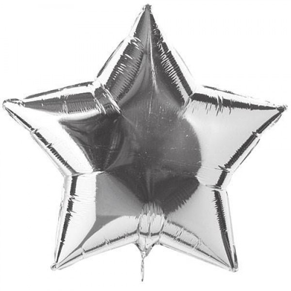 Stars Shape Balloons - Mytex 10 Inch Silver Star Shape Balloons ~ 10pcs