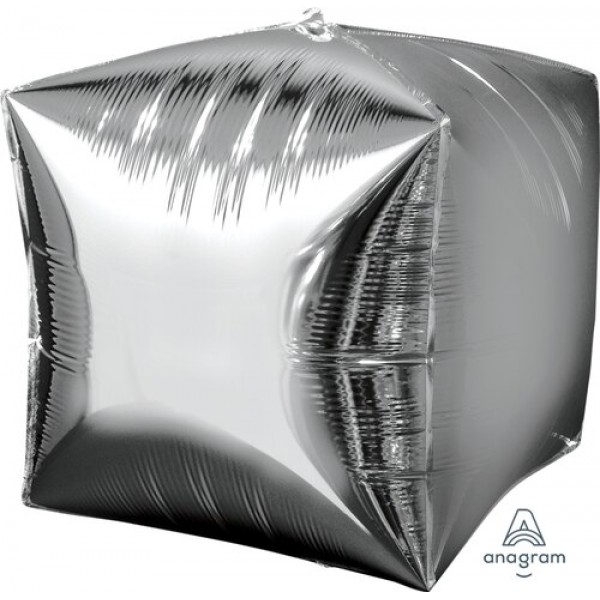 Cubez Foil - Anagram 15 Inch Ultrashape Cubez Silver Foil Balloon