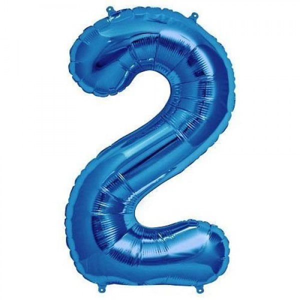 Numbers Balloons - Northstar 34 Inch Number 2 Blue Color